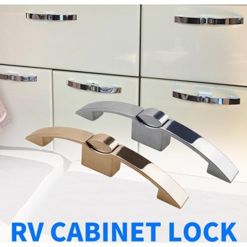 128mm hole distance Camper Car Push Lock RV Caravan Boat Cabinet Locks Handle Home Drawer Latch Button Locks Caravan Motorhome