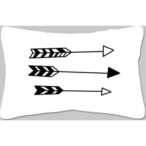 Lumbar Pillow Case Cute Arrow Printed Cushion Cover For Car Sofa Decoration Children Room Pillowcase 50x30cm