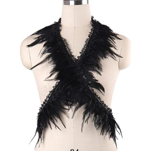 Black Lace Feathers Body Harness Cage Harajuku Goth Harness Bra BurningMan Steampunk Bondage Lingerie Exotic Apparel adrees