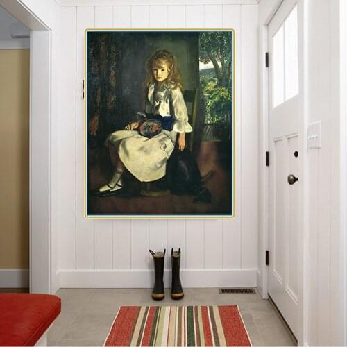 Citon George Bellows《Anne in white》Canvas Art Oil Print Painting Artwork Poster Picture Modern Wall Decor Home Decoration