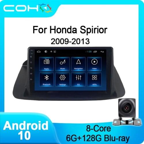 COHO For Honda Spirior 2009-2013 Gps Navigation Car Multimidia Player Autoradio Android 10.0 8-Core 6+128G