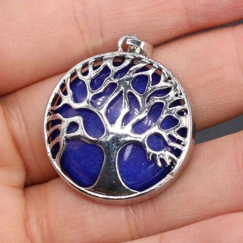 New natural stone pendant oblate purple agates faceted pendant necklace for DIY jewelry best birthday gift size 28x30mm