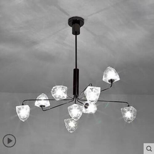 Post-modern minimalist lamp living room designer model room soft decoration chandelier creative personality restaurant glass led