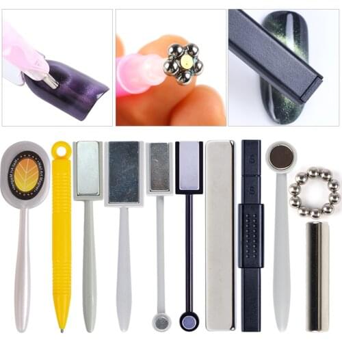 1pcs Nail Art Magnet Stick Cat Eyes Effect Magnet for UV Painting Gel Nail Polish 3D Stripes Line Designs Nail Art Tools JI1612