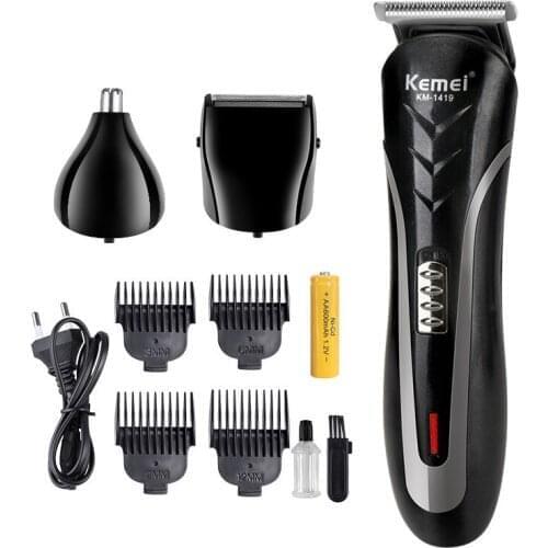 All In1 Rechargeable Hair Clipper For Men Electric Shaver Waterproof Wireless Beard Nose Ear Shaver Hair Trimmer Hair Cut