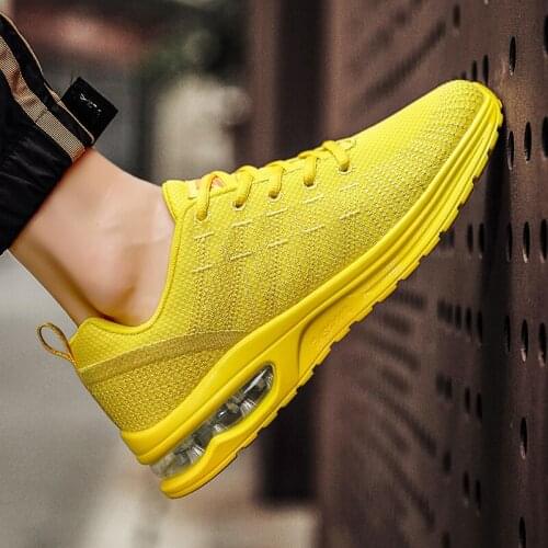 Fashion Men Air Cushioning Running Shoes Mesh Sneakers Zapatos Deportivos Unisex Mens Trainers Sport Shoes Jogging Size 46
