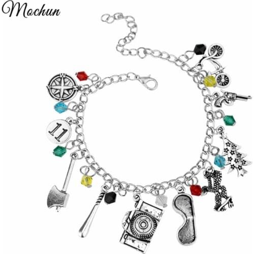 MQCHUN STRANGER THINGS Crystal Beads Alloy Pendant Fashion Alloy Bracelet Christmas Gift For Woman High Quality Jewelry