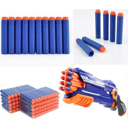 400pcs For Nerf Soft Bullets Darts Round Head Refill Sponge Darts Kid Children Toy Gun Bullet For NERF N-Strike Blasters 72*12mm