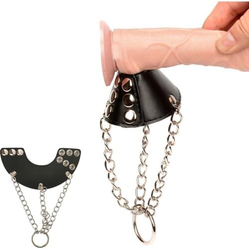 Scrotum Stretch Restraint Dildo Ball Stretcher Penis Parachute Chastity Ball Cage Erection Lasting Penis Ring Sex Toys for Men