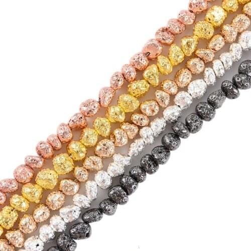 Natural Stone Lava Loose Beads for Jewelry Making Fit Diy Bracelet Necklace Accessories
