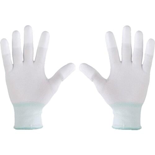 Non-brand Nylon Sewing Quilting Gloves For Machine Quilters M White