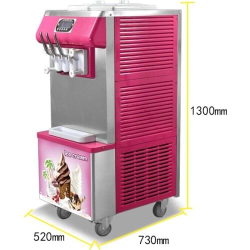 2020 new ice cream machine 2+1 mixed flavors frozen yogurt machine stainless steel soft ice cream machine