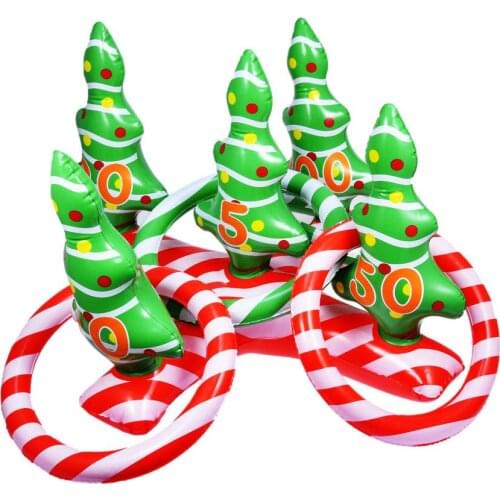 New Inflatable Pool Ring Toss Game Funny Floating Ring Toy Summer Outdoor Party Interaction Game Toy Swimming Pool Accessories