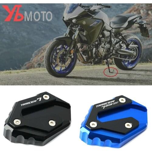 Latest For Yamaha TRACER 7 GT 2021 TRACER700gt 700 GT 2018 2019 2020 Motorcycle Kickstand Stand Plate Foot Enlarger Pad