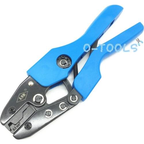 Ratcheting crimping tool for copper 6.3 crimp terminal 6.3mm² flag type uninsulated spring connector pliers AN-06FL crimper