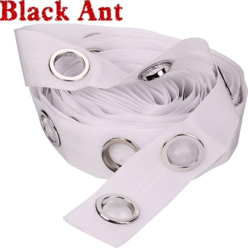 Wholesale 38 meters Eyelet Punch Tape White Nylon Tape Sew With Grommet Top Ring Process Method Curtain Accessories CP101F