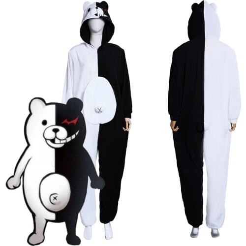 Danganronpa Cosplay Dangan Ronpa Monokuma Monomi Cosplay Pajamas Costume Jumpsuit