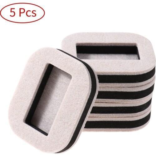 5P Premium Furniture Coasters Pulley Chair Anti-Slip Mats Thicken Wearable Felt Bottom Pads Wheels Stopper Floor Protector Cover