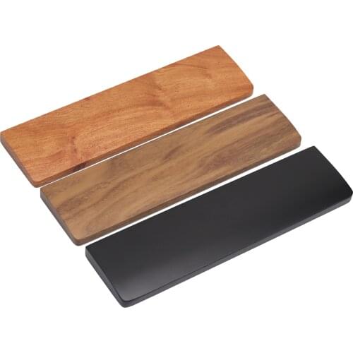 Walnut Wooden Wood Wrist Rests For GH60 64 ID75 Size Mechanical Gaming Keyboard Typing Balancing