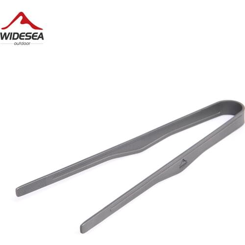 Widesea Camping Titanium Tea Cup Clip Outdoor Ultralight Steak Lid Barbecue Antiscalding Tea Tweezer Tableware Toast Tongs