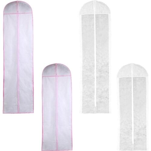 Wedding Dress Cover Garment Bag Bridal Gown Long Clothes Protector Case Dustproof Covers Wedding Dresses Garment Dust Bag Nice
