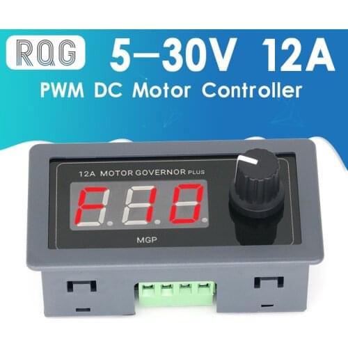 ZK-MGP Adjustable Speed PWM DC Motor Controller 5-30v 12A 360W 6V 12V 24V Slow Start Slow Stop Module