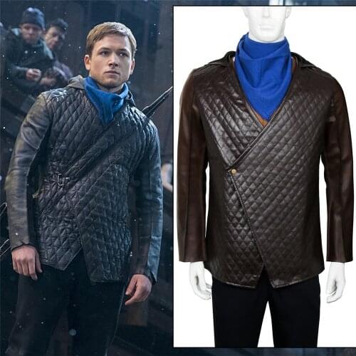 Robin Hood: Origins Cosplay Costume Men Robin Hood Costume Whole Set Mens PU Leather Coat Outfit Halloween Cosplay Costumes