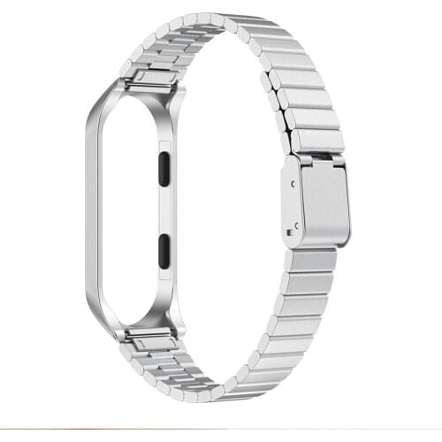 Luxury Stainless Steel Watch Band Strap Waterproof Adjustable Wristband Metal Case Ultrathin Straps For Xiaomi Mi Band 4/3