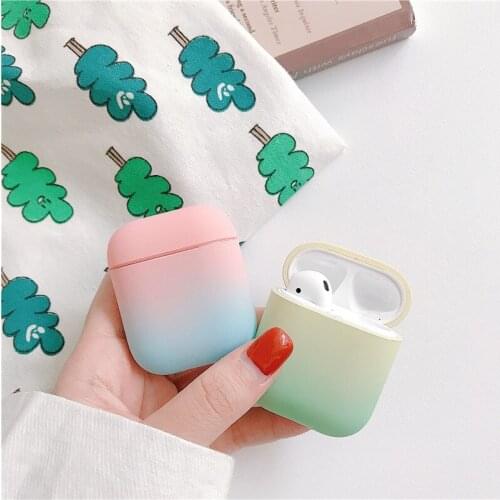 Luxury For Airpods Pro Protective Cover Coque Pc Hard Shell Bluetooth Headset Gradient Color Creative Fundas Airpods 2 1 Cases