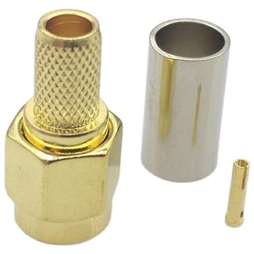 10pcs RP-SMA Female Jack RF SMA Connector for 50-3 RG58 RG142 RG400 LMR195 RG223 Cable