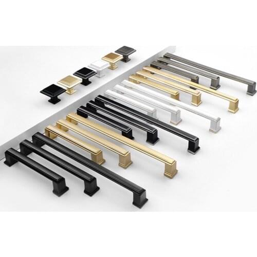 6-color Aluminum Alloy Kitchen Cabinet Door Handle Wardrobe Drawer Knob Furniture Hardware Decoration Door Handle