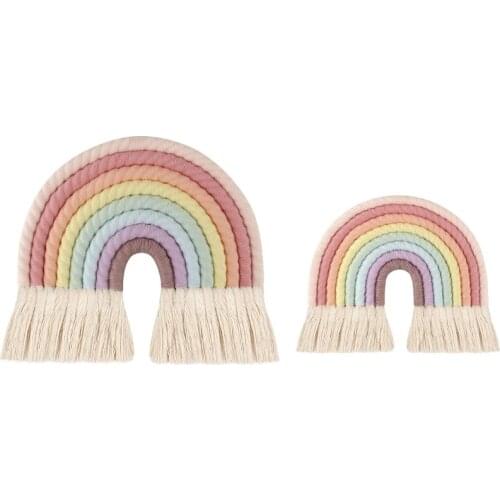 Nordic Woven 8 Lines Rainbow Tapestry Wall Hanging Living Room Bedroom Color Pendant Decoration Home Decoration