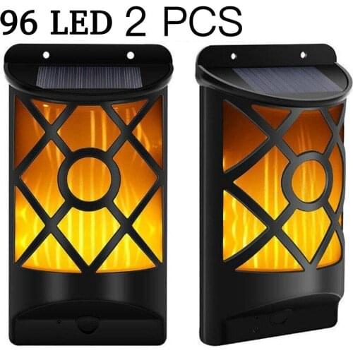 2 pack 96 LED Solar Light Outdoor Solar Lamp PIR Motion Sensor Wall Light Outdoor Waterproof for Garden Decoration Wall Lamps