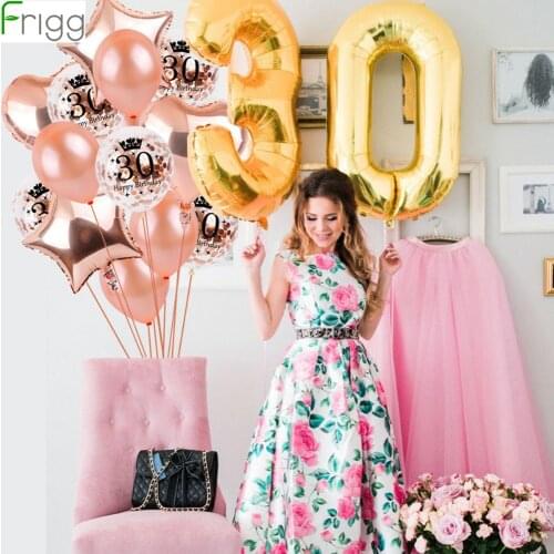 30th 40th 50th Happy Birthday Balloon Air Birthday Party Decoration Adult Kids Confetti Latex Foil Ballon Baloon Heart Balloon