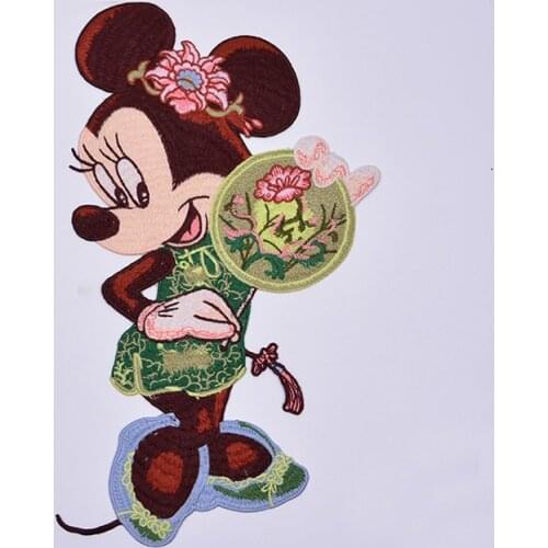 Disney Mickey Mouse Women Patch Embroidered Patch Soft Cloth Patch Patches for Clothing Embroidery Patches for Clothing Sew-On