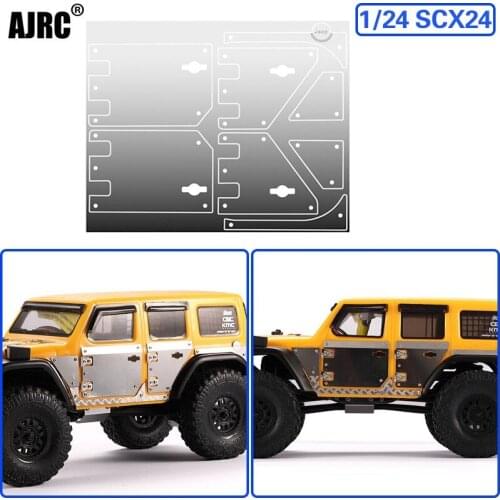 1/24 Axial Scx24 Wrangler Door Anti-skid Plate, Silver Metal Decorative Sheet