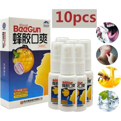 10pcs/lot Bee Propolis and Chinese herbal medicine Oral Spray Cleaning Mouth To Refresh The Breath For Ulcer Pharyngitis etc