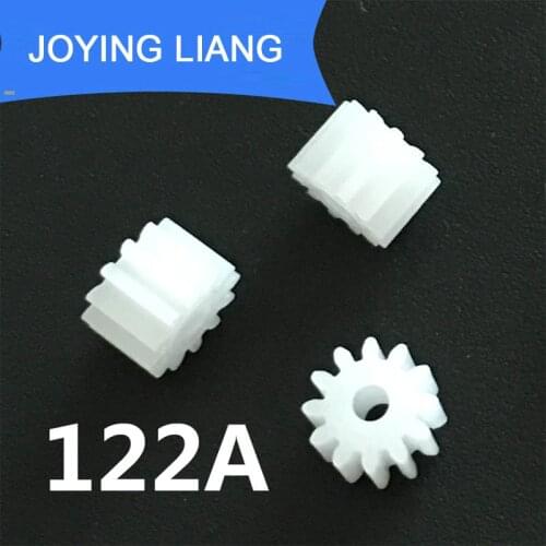 122A Modulus 0.5 12 Teeth 2mm Shaft Tight Pom Plastic Pinion Gear Toy Model Gear (10pcs/lot)