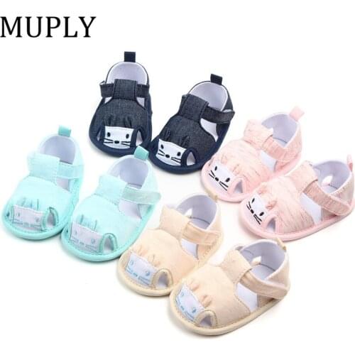 2021 Baby Summer Shoes Newborn Infant Baby Girl Boy Soft Crib Shoes Infants Anti-slip Sneaker Animal Pattern Prewalker 0-18M