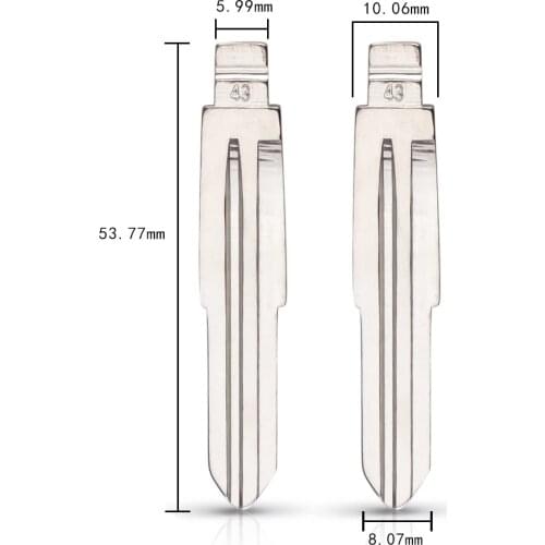 #43 Metal Car Key Blade for KD VVDI JMD Remote key for Chery A5 E5