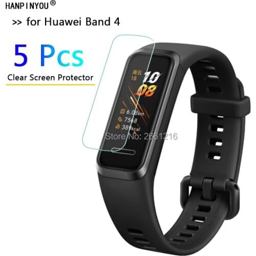 5 Pcs/Lot HD Clear For Huawei Band 4 Band4 Wristband Smart Bracelet Anti-Scratch Screen Protector Protection Film