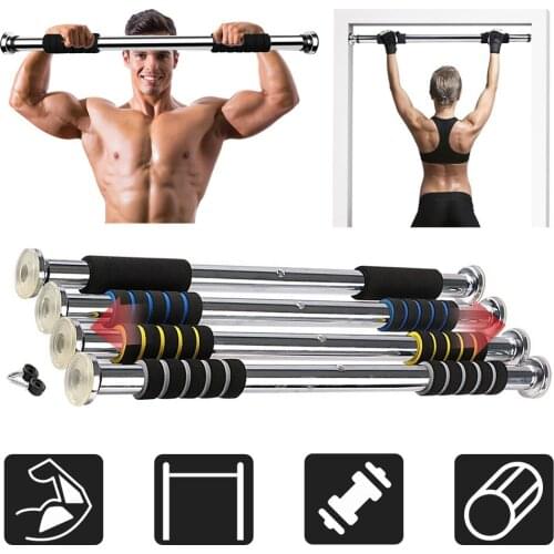 62-100cm Steel Adjustable Door Horizontal Bars Training For Home Gym Workout Sport Fitness Pull Up Bar Arm Training Equipments