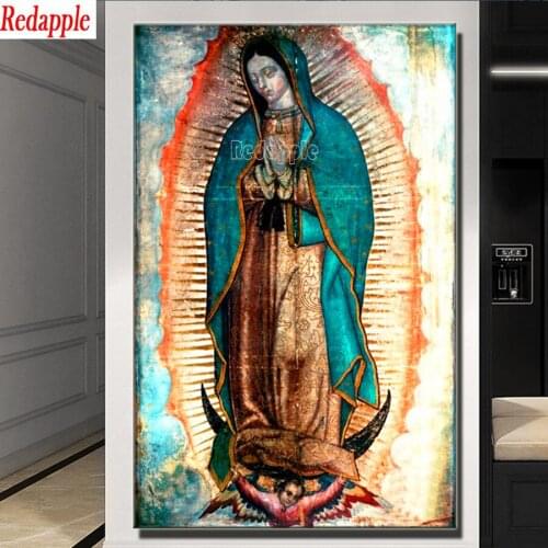 Our Lady of Guadalupe pattern New 3D DIY Diamond Painting Cross Stitch Crystal beads Full Diamond Embroidery virgin prayer decor