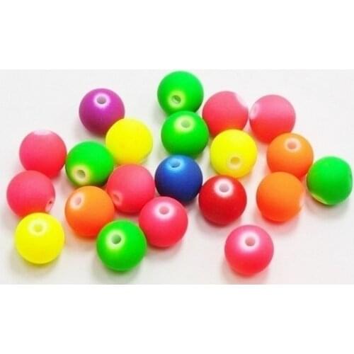 DHL free!Mixed 10mm 6 Color 12000 Pieces Fluorescent Candy Round Glass Beads DIY Spacer Accessories For Necklace & Bracelet