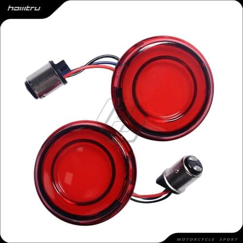 Motorcycle 1157 Bullet Style LED Rear Turn Signal Conversions Case for Harley Touring Sportster XL Softail 2018-2021