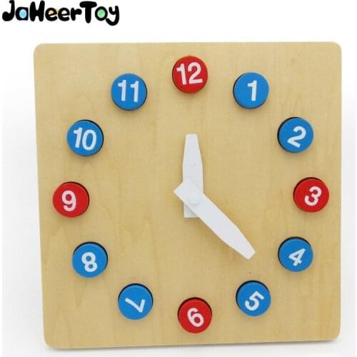JaheerToy Baby Toys Clock Wooden Toy Montessori Digital Cognition 3-4-5-6 Years for Children Educational Puzzle