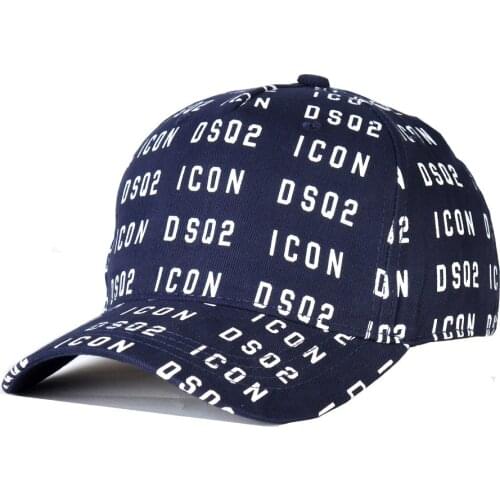 DSQ2 brand hat Baseball Caps High Quality 100% cotton unisex Adjustable Baseball Caps ICON letter black cap for Mens Dad Hats