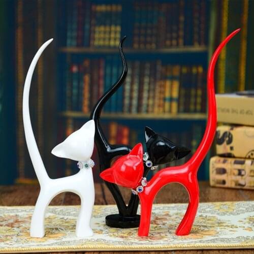 European Gift Craft Ornaments Resin Home Craft Gift Decorations Creative Family of Three Kittens