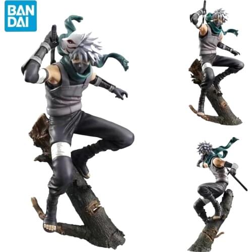 BanDai 23CM Anime Naruto figurine The Dark Hatake Kakashi Figure PVC Action Uzumaki Figures Collectible Toy Movie Decoration
