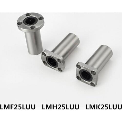 LMF25LUU LMK25LUU LMH25LUU 25x40x112mm Long Type Series Flange Coupling Linear Ball Motion Bearing For Rod shaft 25mm